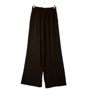 Commense‎ Silky Black Wide Leg Casual Pants Pockets Size Small NWT